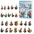 thumbnail image 1 of 2025 Christmas Advent Calendar Chicken with Santa Hats, 24 Days Countdown Calendar with 2D Hanging Ornaments, Funny Chicken Tree Decor for Kids Toddlers Xmas Gifts, 1 of 8