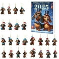 thumbnail image 1 of 2025 Christmas Advent Calendar, Dachshund Ornament Christmas Countdown Calendar, 24 Days Christmas Tree Decoration Advent Calendar with Funny Dachshunds Pendants, Dachshunds, 1 of 6