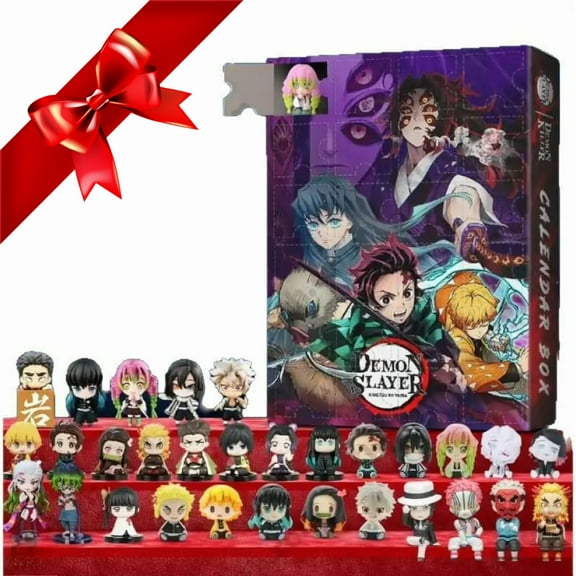 2025 Christmas Advent Calendar ,Demon Slayer Christmas Countdown Calendars,24 Days of Xmas Surprises,with 24 Collectible for Kids Adult Teens