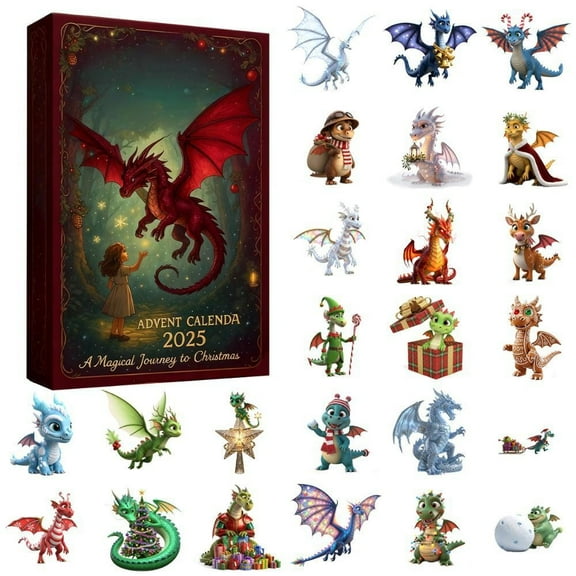 ‌2025 Christmas Advent Calendar - Magical Dragon Journey Countdown,24 Days of Surprises,Holiday Decor & Gifts,Kids & Adults,Advent Calendar 2025‌