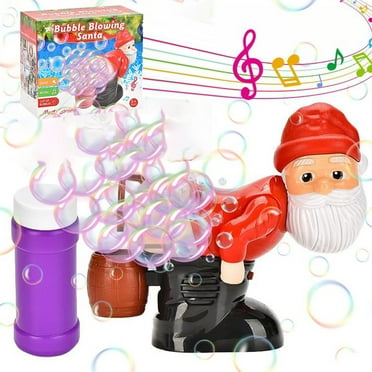2025 Christmas Bubble Machine Automatic Bubble Blower with Lights and Music Santa Claus Bubble Maker Battery Operated Bubble Toys for Indoor Outdoor Party