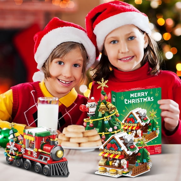 2025 Christmas Building Blocks Toy, Mini Xmas Tree Building Block Gift,Creative Design,Table Display, DIY Stocking Stuffers, Xmas New Year Birthday Gifts
