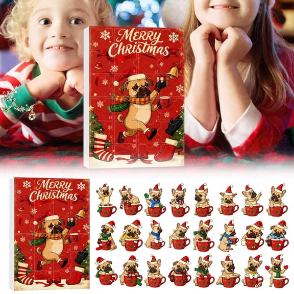 2025 Christmas Countdown Calendar Advent Calendar 24 Surprise Gifts Acrylic Christmas Ornaments Pendant Festive Holiday Decor Home Living Room Party Window Fireplace Wall Hanging Gift
