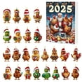 thumbnail image 1 of 2025 Christmas Countdown Calendar Cute Chicken Decoration Holiday Gifts Box for Family and Friend,Type G, 1 of 5