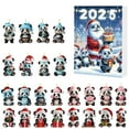 thumbnail image 1 of 2025 Christmas Countdown Calendar, Cute Panda Acrylic Hanging Ornament with Gift Box, Reusable Holiday Advent Decoration for Family & Friends, 1 of 5