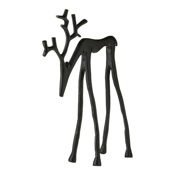 2025 Christmas Decorations - Black Reindeer Statues - Modern Xmas Figurines - Elegant Indoor Holiday Decor - Table Centerpieces - Ideas for Mantel Living Room Bedroom Office(B-10")