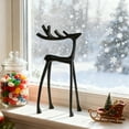 thumbnail image 1 of 2025 Christmas Decorations - Set of 1 Black Reindeer Statues - Modern Xmas Figurines - Elegant Indoor Holiday Decor - Table Centerpieces - Ideas for Mantel Living Room Bedroom Office, 1 of 9