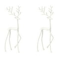 thumbnail image 1 of 2025 Christmas Decorations - Set of 2 White Reindeer Statues - Modern Xmas Figurines - Elegant Indoor Holiday Decor - Table Centerpieces - Ideas for Mantel Living Room Bedroom Office (Style B), 1 of 6