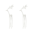 thumbnail image 1 of 2026 Christmas Decorations - Set of 2 White Reindeer Statues - Modern Xmas Figurines - Elegant Indoor Holiday Decor - Table Centerpieces - Ideas for Mantel Living Room Bedroom Office (Style-A*2), 1 of 5