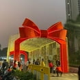 thumbnail image 1 of 2025 Christmas Giant Lighted Bow & Orb Set - Outdoor/Indoor Commercial Holiday Decor, Large LED Bowtie and Sphere Lights for Mall, Hotel, Garden Xmas Display, 1 of 5