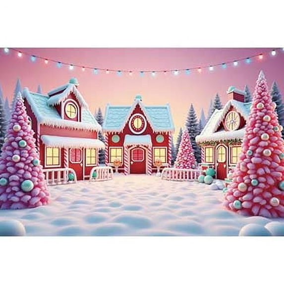 2025 Christmas Gingerbread s Background Photography New Year Pine Tree Photocall Backdrop Child Studio Accessories