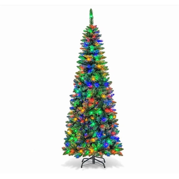 2025 Christmas HC-PVC Hybrid Automatic Tree with Dual-Color Lights - Classic High-Volume Model (9FT)