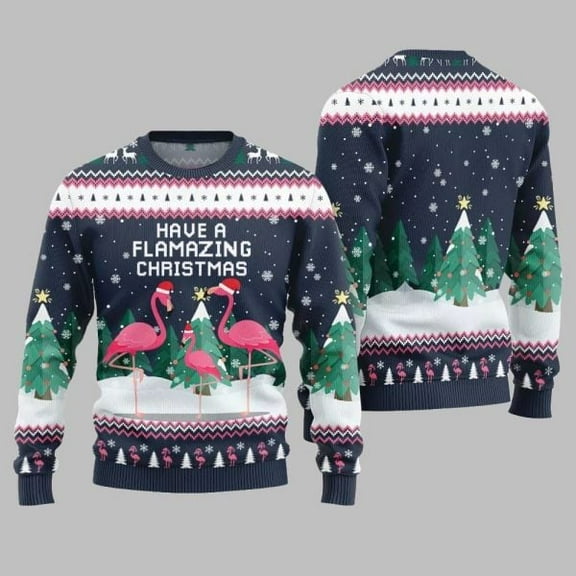 2025 Christmas Have A Flamazing Christmas Ugly Christmas Sweater 004