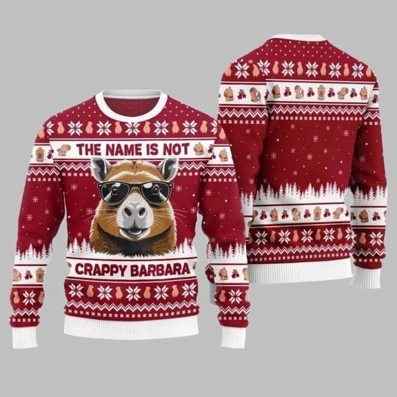 2025 Christmas Hilarious Capybara Ugly Christmas Sweater 005