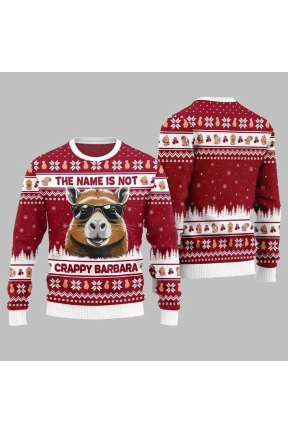 2025 Christmas Hilarious Capybara Ugly Christmas Sweater 005