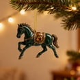 thumbnail image 1 of Taicans ‌2025 Christmas Horse Ornament - Acrylic Horse Tree Decor with Rhinestones,Gift for Christmas,Horse Lover's Holiday Decor,2D Equestrian Holiday Ornament‌, 1 of 6
