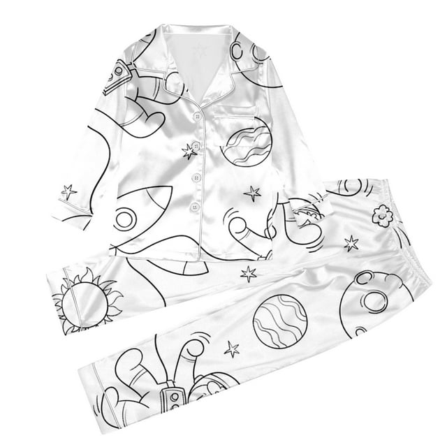 2025 Christmas Kid DIY Hand Painted Homewear Set DIY Pajamas For Kids