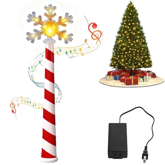 Star Wand To Light Christmas Tree,Red&White Candy Color Christmas Tree Wand Remote Control Outlet,Christmas Light Wand,Magic Christmas Tree Wand,Remote Control Wand That Turns On Christmas Tree