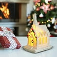 thumbnail image 1 of 2025 Christmas Mini Snow House LED Lighted Village Cottage with Tiny Figurines - Resin Winter Scene Desktop Decoration for Xmas Tree Tabletop Holiday Decor White Glowing Collectible Buildings, 1 of 5