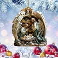 thumbnail image 1 of 2025 Christmas Nativity Scene Ornaments Religious Acrylic 2D Hanging Pendant The Birth of Jesus Christian Christmas Tree Decorations Xmas Holiday Memorial Keepsake Gift, 1 of 9