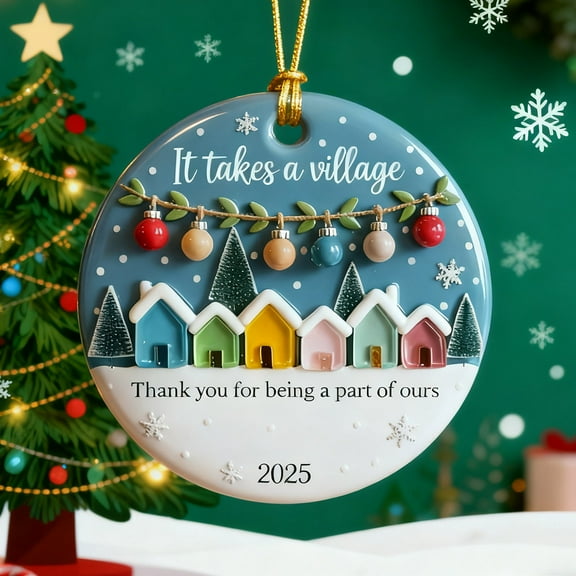 2025 Christmas Neighbor Pendant, Holiday Decor for Home, Christmas Hanging Ornaments, Xmas Decorative Gifts, Seasonal Outdoor & Indoor Decorations for Front Yard