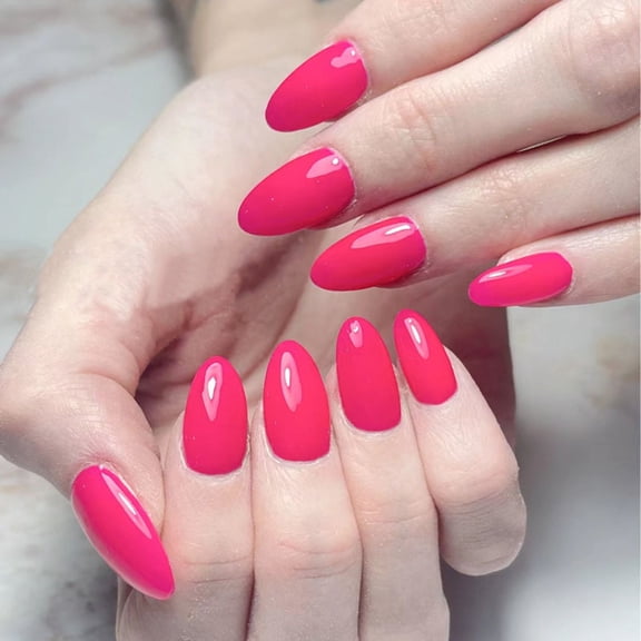 2025 Christmas New Year Red Solid Color Bright Face Nail Wear Nail Ins Nail Plate Fake Nail 24Pcs