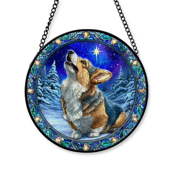2025 Christmas Ornament - Funny Cardigan Welsh Corgi Dog Stained Glass, Cardigan Welsh Corgi Christmas Decoration, for Dog Lovers, Family, Friends