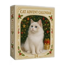 2025 Christmas Pet Lovers Advent Calendar,Reusable Advent Calendar with 24 Drawers Countdown Christmas Ornament Empty Refillable Advent Calendar to Fill-color