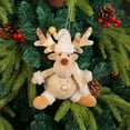 thumbnail image 1 of 2025 Christmas Plush Doll - 8in Fluffy White Santa Ornament (Handcrafted Lint Hanging Decor for Tree/Stocking Stuffers) Multi-Color, 1 of 6
