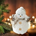 thumbnail image 1 of 2025 Christmas Plush Snowman Doll, InsCrazy Indoor Tabletop Decor for Christmas Decoration, 1 of 6