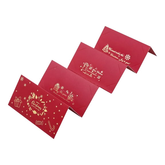 2025 Christmas Red Envelopes, Santa Claus Dollar Envelopes, DIY 6-Slot Folding Money Envelopes with Gold Foil, Festive Holiday Gift Envelopes for Xmas Party, New Year & Xmas Gifts
