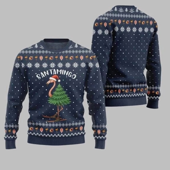 2025 Christmas Santamingo Ugly Christmas Sweater 002