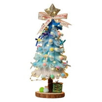 2025 Christmas Tree Decoration Light-Up Twisted Stick Ornament - Multicolor Fluff Mini Tree with Lights for Xmas Holiday Gifts, Home Decor