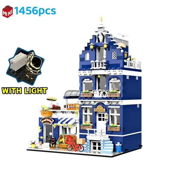 2025 Cityscape Mini Building Bricks MOC Kit European Street View 3in1 Model Construction  Toy Kids Christmas Birthday Gifts