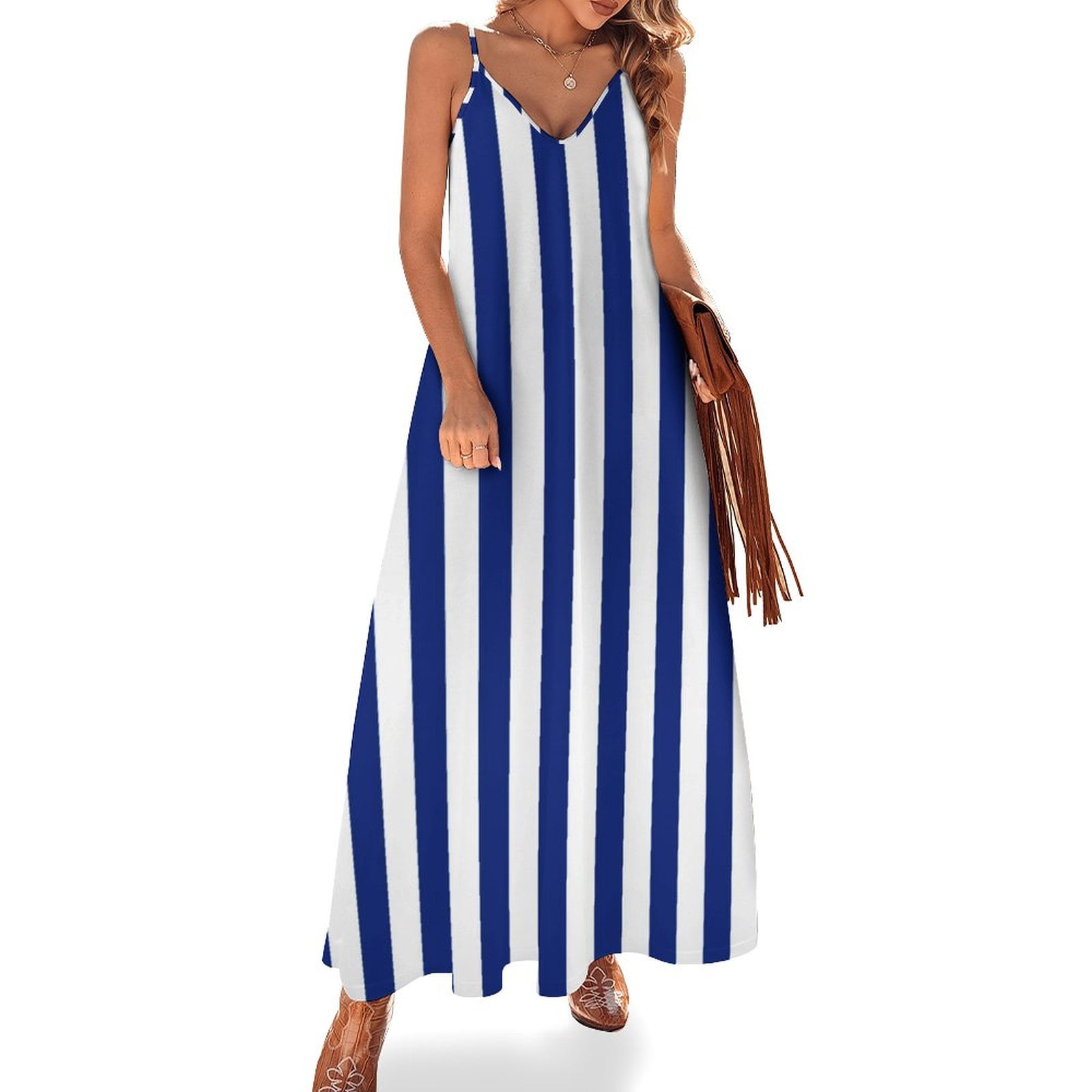 2025 Classic Striped Dress Red and White Lines Beach Maxi Dress Strap Streetwear Bohemia Long Dresses Summer V Neck Oversized Vestido 2025 Classic Striped Dress Red and White Lines Beach Maxi Dress Strap Streetwear Bohemia Long Dresses Summer V Neck Oversized Vestido
