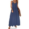 thumbnail image 1 of 2025 Classic Striped Dress Red and White Lines Beach Maxi Dress Strap Streetwear Bohemia Long Dresses Summer V Neck Oversized Vestido, 1 of 7