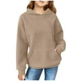 thumbnail image 1 of 2025 Under 10 Dollars, Cute Hoodies for Teen Girls Trendy Preppy Waffle Hooded Sweatshirts Oversized Long Sleeve Sweater Tween Girl Clothes, Novelty Clothing & More, DEU6941, 1 of 6
