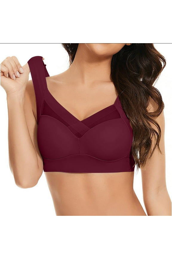 2025 Under 5 Dollars, No Underwire Comfort Push Up Bras Buttery Wireless Bralette Full Coverage Sport Everyday Bra Posture Correcting Bra, Everyday Bras, DEU6151
