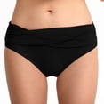 thumbnail image 1 of 2026 ! 50% Off Clear! asdoklhq Plus Size Swimsuit Under $10,Women's Cheeky Solid Swimsuit Front Bikini Bottoms Ruched Swim Bottoms Bathing, 1 of 9