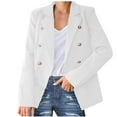 thumbnail image 1 of 2026 ! 50% Off Clear! asdoklhq Coat for Women $2,Womens Ladies Solid Collar Slim Long Sleeve Office Jacket Coat Outerwear Tops, 1 of 7