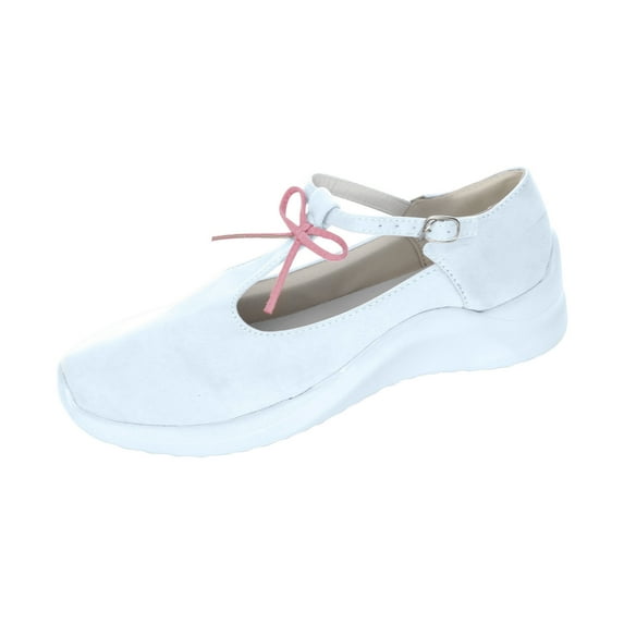 2025 Clearance! 50% Off Clear! asdoklhq Flat Shoes for Women Women's Ladies Shoes Casual Daily Buckle Closed Toe Platform Sneakers White 40