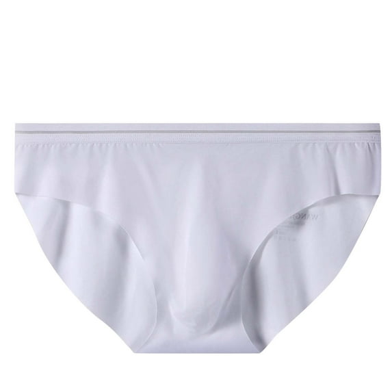 2025 Clearance! 50% Off Clear! asdoklhq Underwear for Men,Men's Solid Color Ice Silk Seamless One Piece Briefs