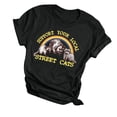 thumbnail image 1 of 2026 ! under $5 JINMGG Womens Plus Size $5 Women's Fashion Racoon Vintage Shirt Graphic Tee Short Sleeve Funny T-Shirts Black L, 1 of 8