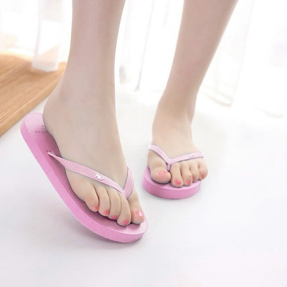 2026 ! under $5 asdoklhq Slippers for Women Indoor and Outdoor,Women Gilrs Summer Animal Solid Beach Flip Flops Anti-slip Slipper Casual Shoes