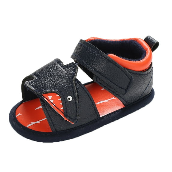 2025 Clearance! Clearance under $5 asdoklhq Baby Shoes,Baby Kids Boys Girls Sandals Summer Shark Soft Flat Shoes Infant First Walkers