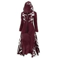 thumbnail image 1 of 2026 ! Clothes under $5 asdoklhq Womens Plus Size Dresses Under $15Women Loose Halloween Tops Sweater Large Size Coat Retro Dress Hooded Elasticity, 1 of 1
