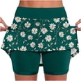 thumbnail image 1 of 2025 Clearance Clothes LEBONYARD Plus Size Shorts Clearance,Women Solid Color Bottom Pants Floral Skirt Hem Medium Waist Skirt Pants Sports Shorts Bottom Skirt Pants Shorts Green XXXXL, 1 of 5