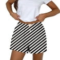 thumbnail image 1 of 2025 Clearance Clothes LEBONYARD Women's Shorts for Everyday Comfort,Casual Spring and Summer Comfortable Elastic Waist Women Bottom New Fashion Print Short Pants Black L, 1 of 5
