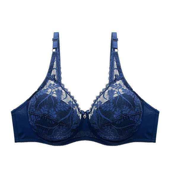 2025 Clearance! Clothes under $5 asdoklhq Sports Bras for Women,Lace With Steel Ring Solid Color Double Breasted Push Up Bra