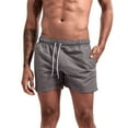 thumbnail image 1 of 2025 Clearance! Clothes under $5 asdoklhq Swim Trunks for Men,Unisex Casual Drawstring Pocket Solid Candy Five Point Beach Shorts, 1 of 3